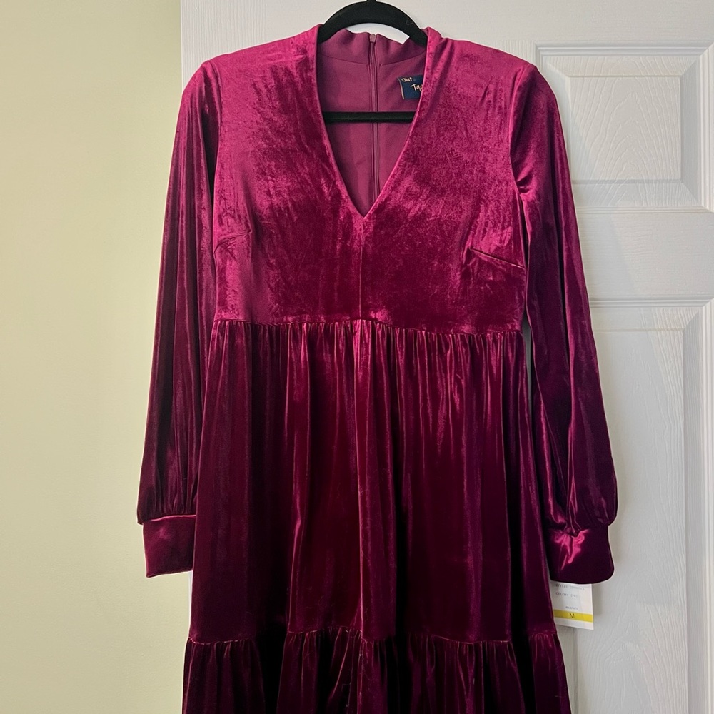 Velvet Cranberry Formal Dress